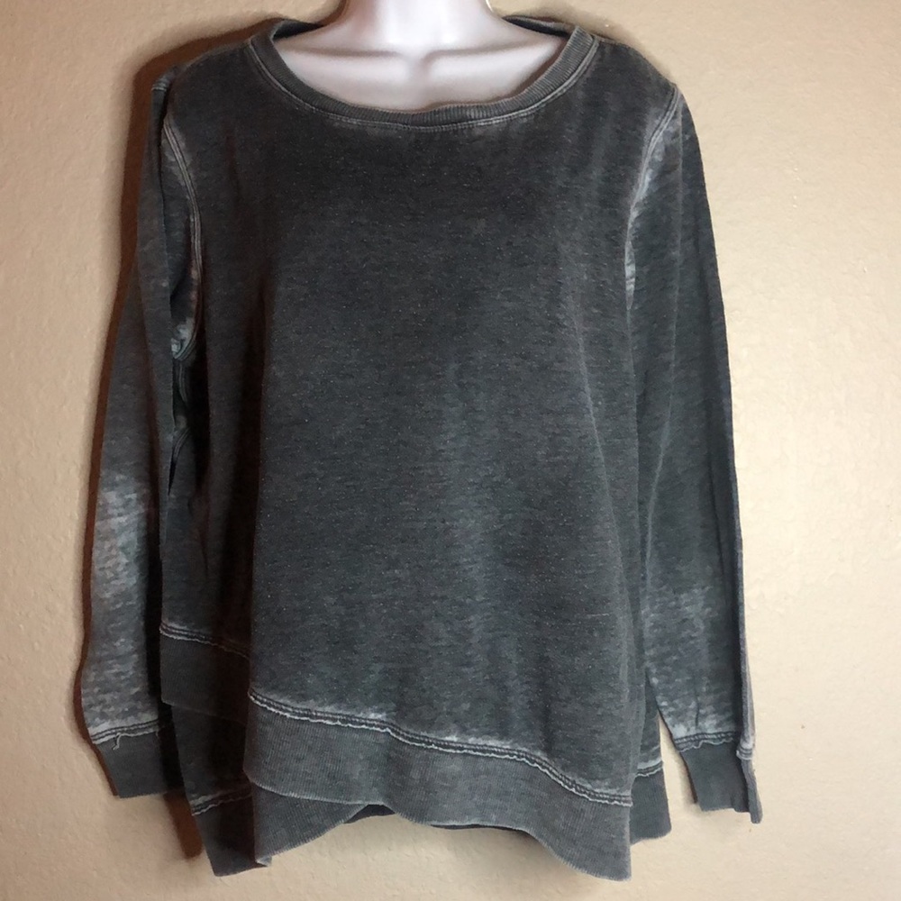Calvin Klein Distressed sweatshirt-crisscross hemline-oversized